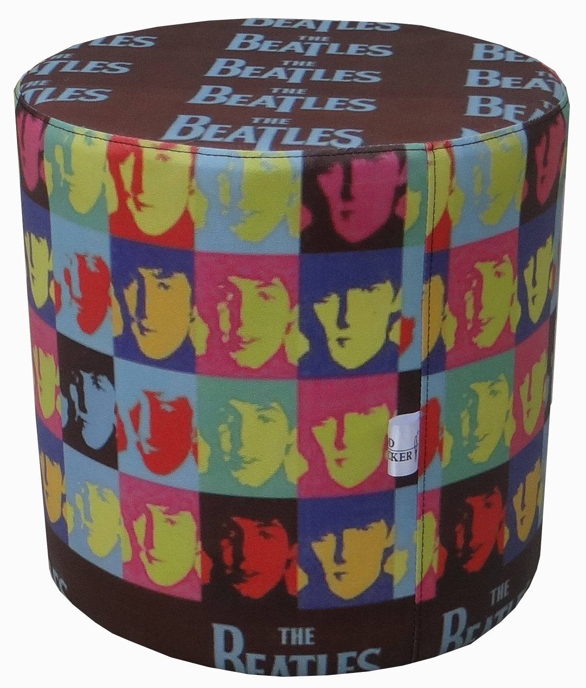 Orka Ottoman Printed Cylindrical - Beatles  
